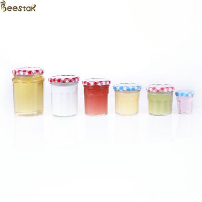 βάζο μελιού 150ml 200ml 250ml 380ml και ευρύ στόμα κουταλιών με το λεπτό καπάκι μετάλλων βιδών